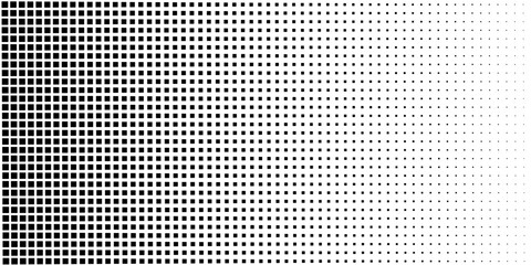 Pop art background vector. Design squares halftone effect gradient black on white background. Design print for illustration, textile, baner, cloth, cover, card, background, wallpaper arts