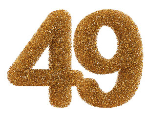 Golden glitter number 49