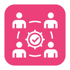 Cross-Team Collaboration icon vector image. Can be used for Teamwork.