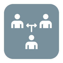 Coordination icon vector image. Can be used for Teamwork.