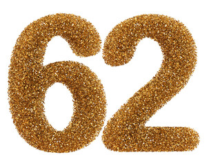 Golden glitter number 62