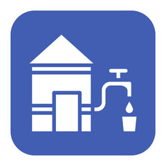Water Supply icon vector image. Can be used for Water Crisis.