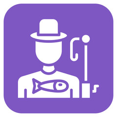 Fisherman icon vector image. Can be used for Fish and Seafood.