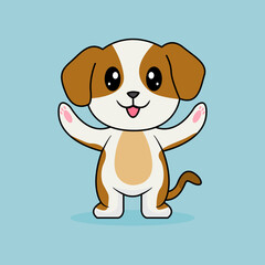 Funny cartoon dogs. Cute Dog Vector Design