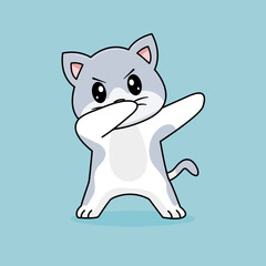 Funny cartoon Cats. Cute Cat Vector Design