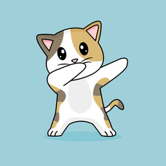 Funny cartoon Cats. Cute Cat Vector Design