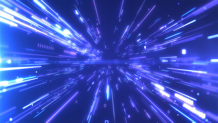 Futuristic speed lights technology data abstract background.