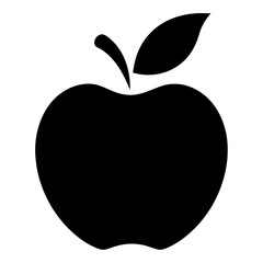 Apple icon vector silhouette illustration