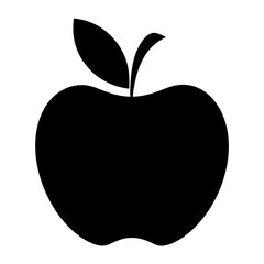 Apple icon vector silhouette illustration