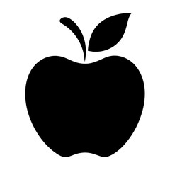 Apple icon vector silhouette illustration