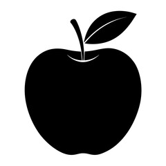 Apple icon vector silhouette illustration