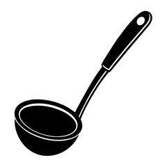 Ladle vector icon silhouette illustration