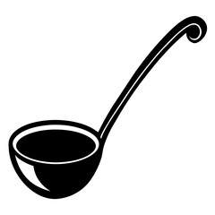 Ladle vector icon silhouette illustration