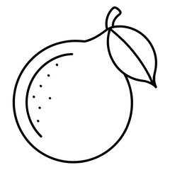 Lemon icon vector silhouette illustration line art