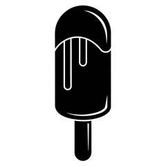Popsicle vector icon silhouette illustration