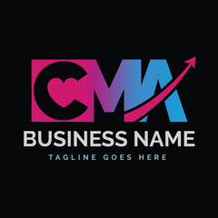 cma latter logo design icon