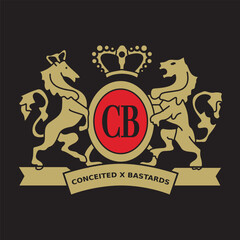 heraldic logo design vector illustration