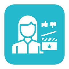 Film Critic Female icon vector image. Can be used for Filmmaking.
