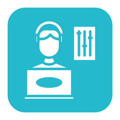 Sound Engineer Male icon vector image. Can be used for Filmmaking.