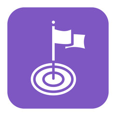 Goal Flag icon vector image. Can be used for Achievements.