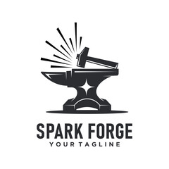 Forge Logo Design Vector Image