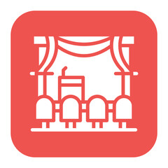 Auditorium icon vector image. Can be used for Award Events.