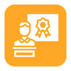 Award Presentation icon vector image. Can be used for Award Events.