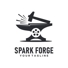 Forge Logo Design Vector Image