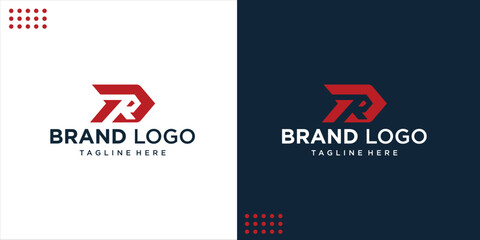 Creative DR Letter Logo Negative Space, Design Inspiration, Illustration, Vector