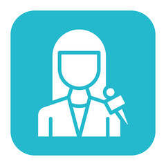 Journalist Female icon vector image. Can be used for Award Events.