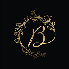 Letter B decorations logo design,editable eps 10.