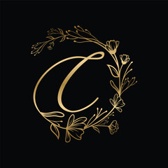 Letter C decorations logo design,editable eps 10.