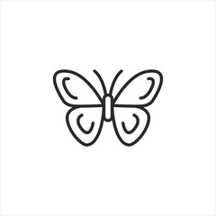 ilk Butterfly icon. Simple and elegant representation of a butterfly, associated with silk due to its delicate nature and the silk-producing silkworm. Perfect for design elements. Vector illustration