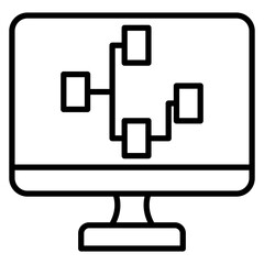 Visual Programming vector icon. Can be used for No Code iconset.