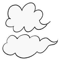 吹き出しにも使えるシンプルな雲