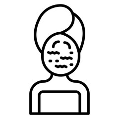 Wrinkled Face vector icon. Can be used for Comfort iconset.