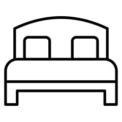 Bed vector icon. Can be used for Comfort iconset.