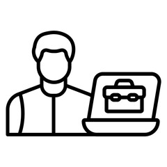 Micro Job vector icon. Can be used for Home Based Business iconset.