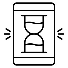 Time Tracker App vector icon. Can be used for Home Based Business iconset.