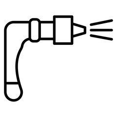 Spray Nozzle vector icon. Can be used for Car Wash iconset.