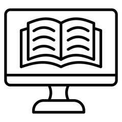 Ebook vector icon. Can be used for Online Education iconset.