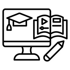 Blended Learning vector icon. Can be used for Online Education iconset.