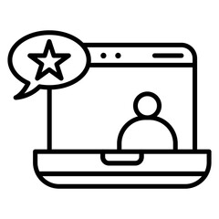 Online Rating vector icon. Can be used for Customer Feedback iconset.