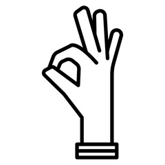 Obraz premium Okay Hand Sign vector icon. Can be used for Customer Feedback iconset.
