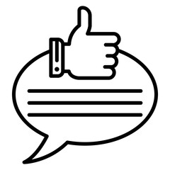 Positive Review vector icon. Can be used for Customer Feedback iconset.