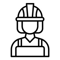 Construction Worker vector icon. Can be used for Women iconset.