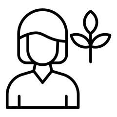 Environmentalist vector icon. Can be used for Women iconset.