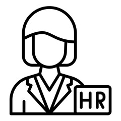 Human Resources Manager vector icon. Can be used for Women iconset.