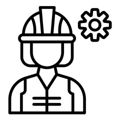Engineer vector icon. Can be used for Women iconset.