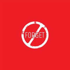 Don't forget sign on white background	